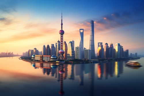 摄图网_600771045_黄昏下绚丽的上海夜景(非企业商用)